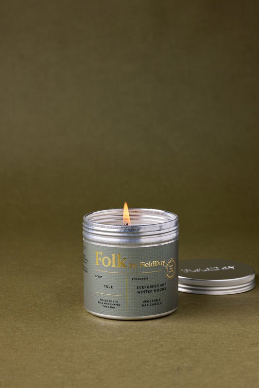 Folk Tin Candle Yule Pack of 6